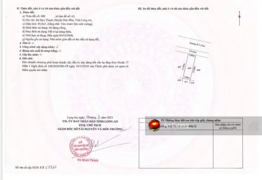Đất nền đầu tư Đức Hòa New City 85m2 trả trước 168 triệu (10%) trả góp 0% lãi suất 5 năm