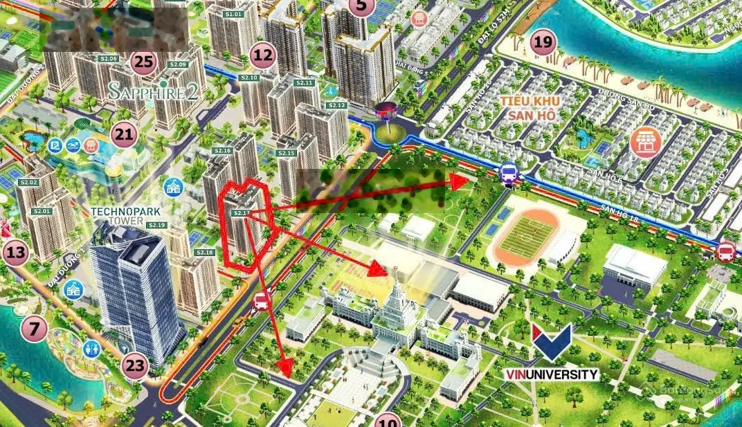 Tại Vinhomes Ocean Park, CĐT mở bán 2 toà cuối cùng của SAPPHIRE căn hộ S2.10 và S2.17
