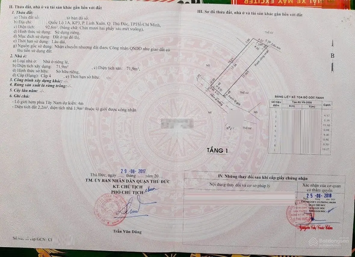 Dãy trọ 6 phòng - 93m2 - thu nhập 11tr/ tháng - giá chỉ 4tỷ2 ~45tr/m2