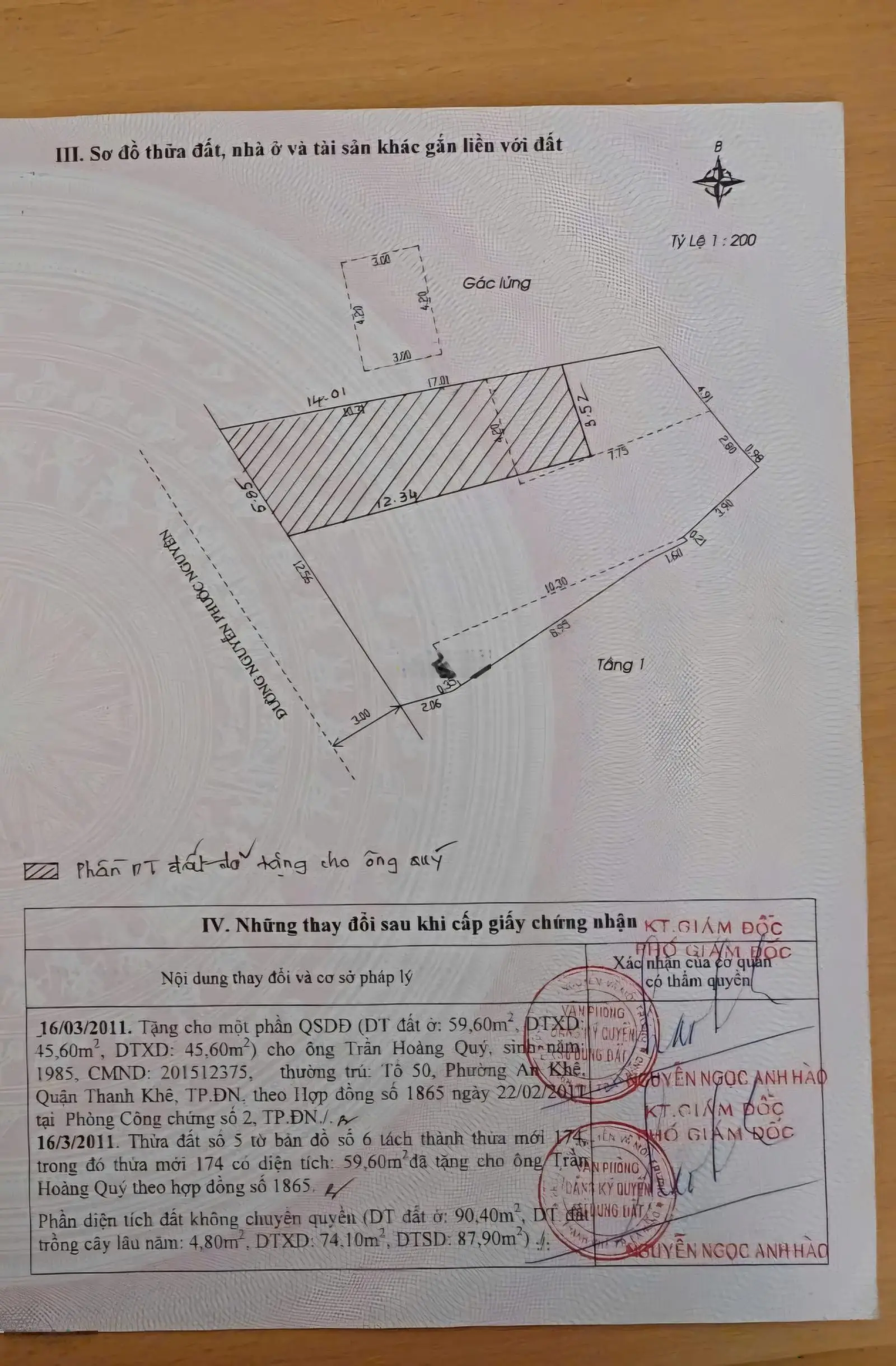 Bán nhà tại Nguyễn Phước Nguyên, An Khê, Thanh Khê, Đà Nẵng với diện tích 95m2, giá 6,2 tỷ VND