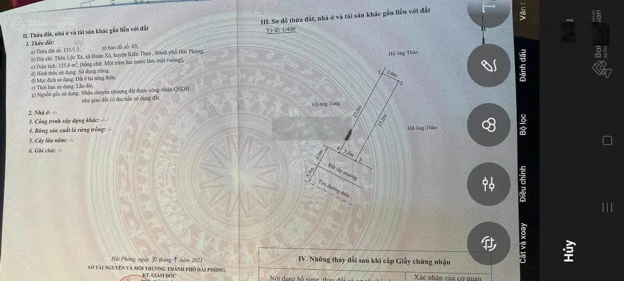 Bán nhà cấp 4 tại Đoàn Xá - Kiến Thuỵ mặt đường 10m sát cảng Nam Đồ Sơn - Khu công nghiệp