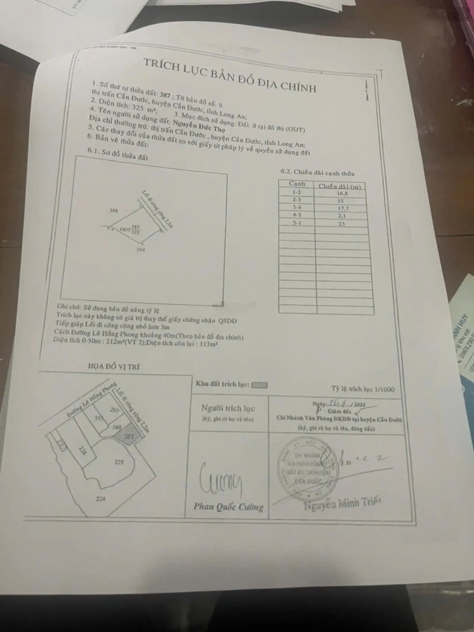 Chính chủ cần bán nhà kho 2 mặt tiền đường Lê Hồng Phong trung tâm Thị trấn Cần Đước