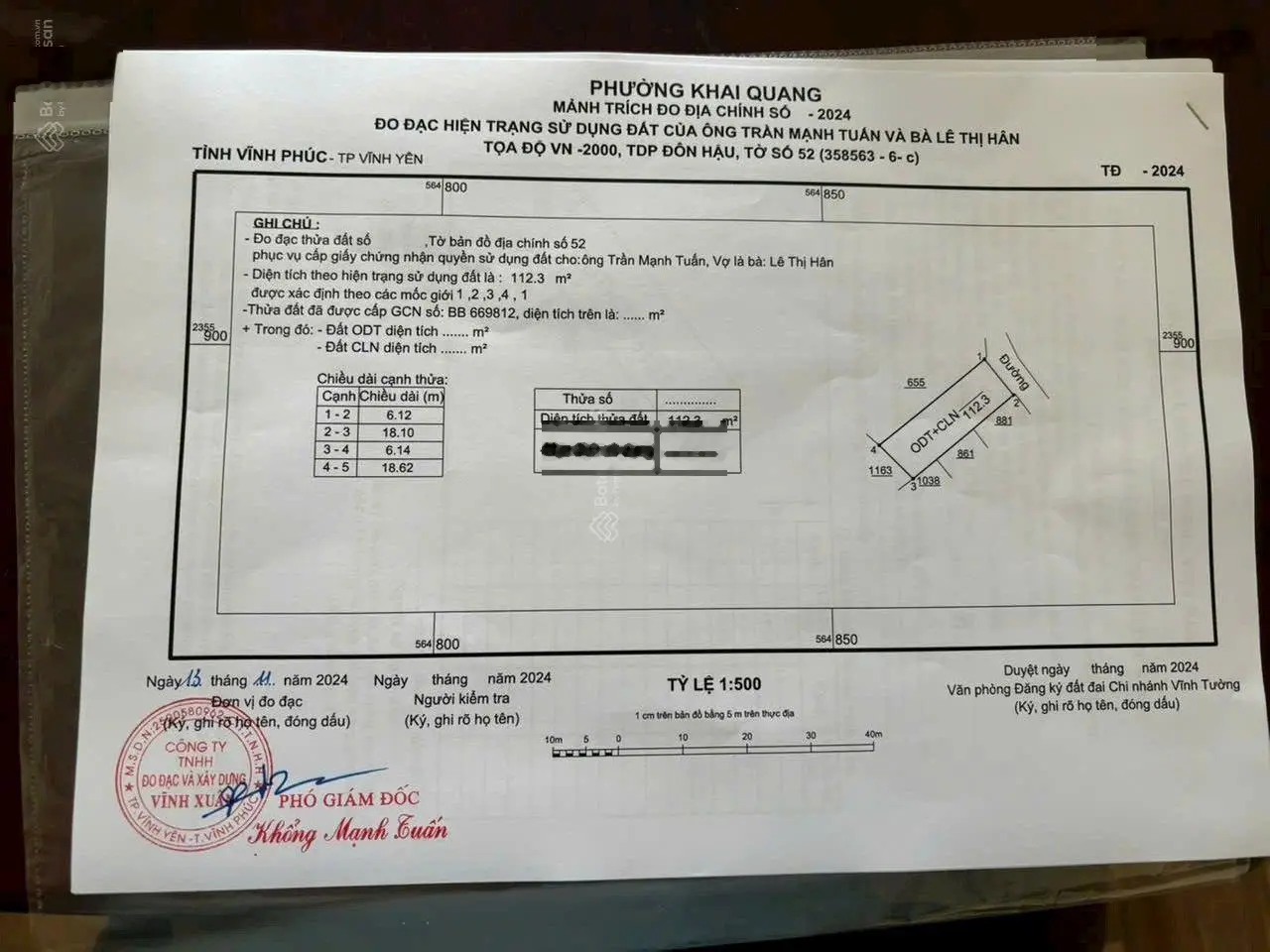 Bán đất tại phường Khai Quang, Vĩnh Yên, Vĩnh Phúc, chỉ với giá siêu hời 1,88 tỷ VND, 112.3m2