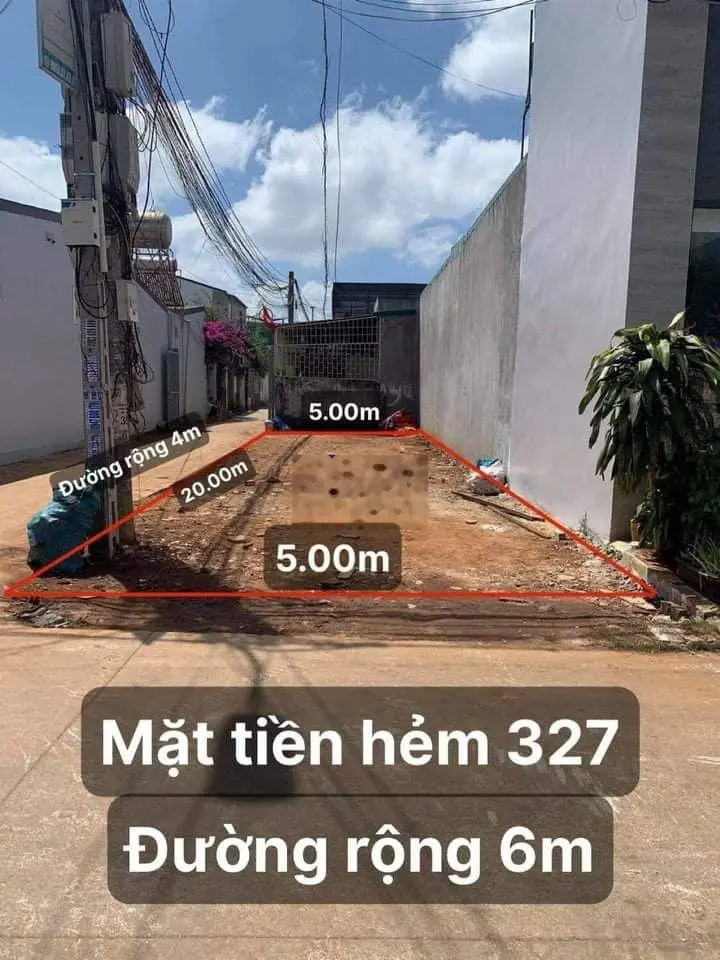 💥 Góc 2 MT hẻm 327 Y Moan 5x20m. giá 2.050
