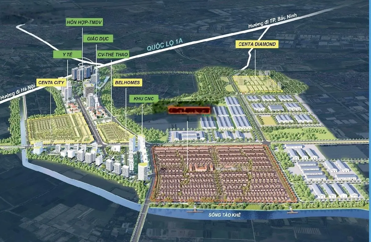 Mở bán dự án mới Centa Riverside VSIP Từ Sơn - Bắc Ninh. Mua giá gốc trực tiếp CĐT vốn chỉ từ 2 tỷ