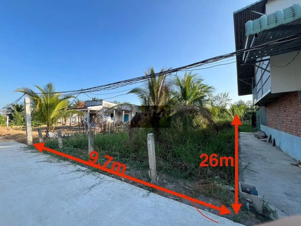 Cần bán 250m2 ( 9,7m x 26m ) đất thổ, giá rẻ, kết nối TPHCM chỉ 30p