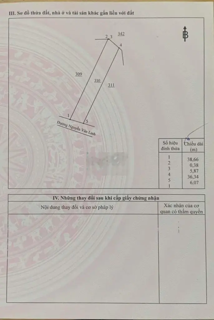 Đất nền ( trồng cây lâu năm)225m2 GCNQSH đất