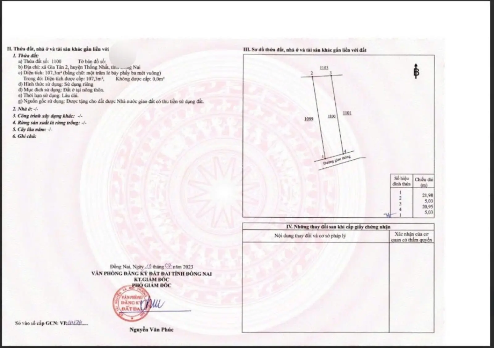 Hàng hot bán đất tại xã Gia Tân 2, giá chỉ 579 triệu, 107m2