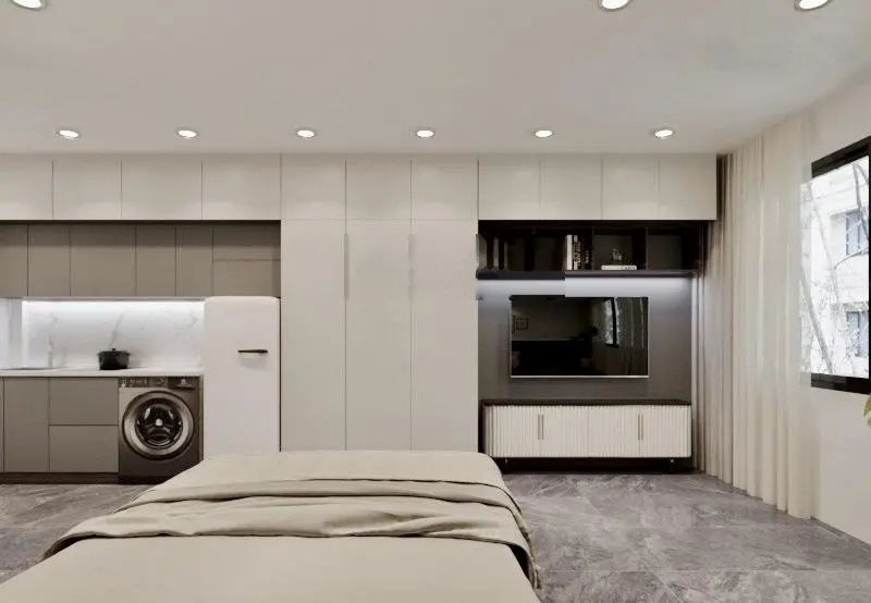 Toà CHDV Minh Khai - Hai Bà Trưng, 65m2*7T xây mới, MT 5M, ngõ 4M, 17 phòng KK, đủ PCCC, lãi 7%/năm