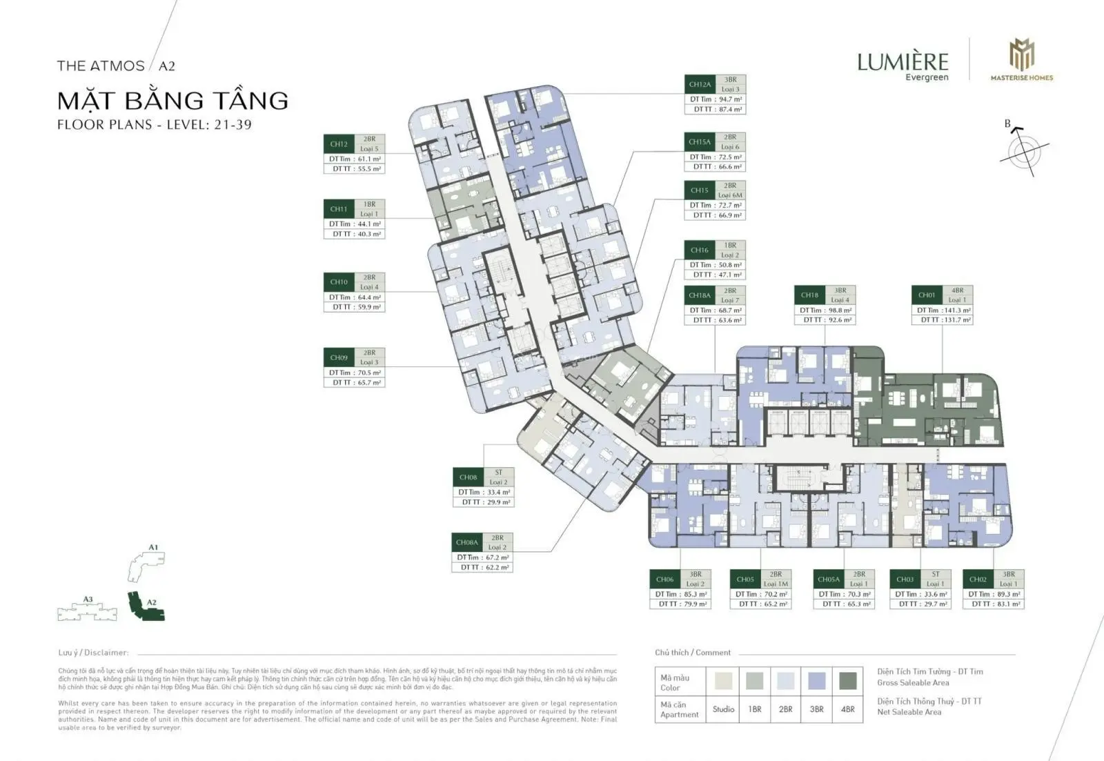 Quỹ căn ngoại giao toà A1 giá tốt chiết khấu 17% DA Lumiere EverGreen,trực tiếp CĐT Masterise Homes