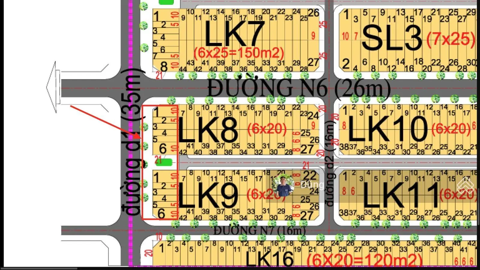 Cần bán lô đất liên kế đường D1(35m) DT 105m2, dự án HUD Nhơn Trạch, giá rẻ nhất thị trường!