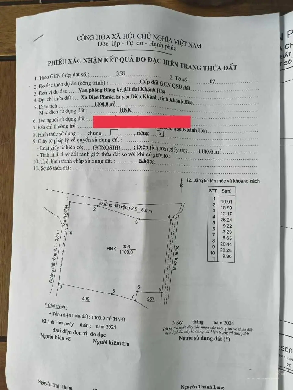 Cần tiền cắt bán 530m2 đất cây hàng năm Xã Diên Phước ngang 17,5x30m giá rẻ 550tr