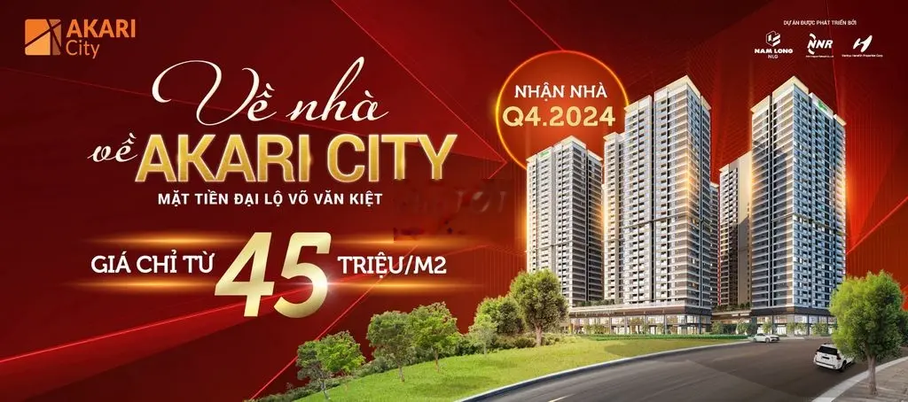 Căn hộ AKARI CITY mua trực tiếp CĐT với chiết khấu 10% và lãi 0%/năm