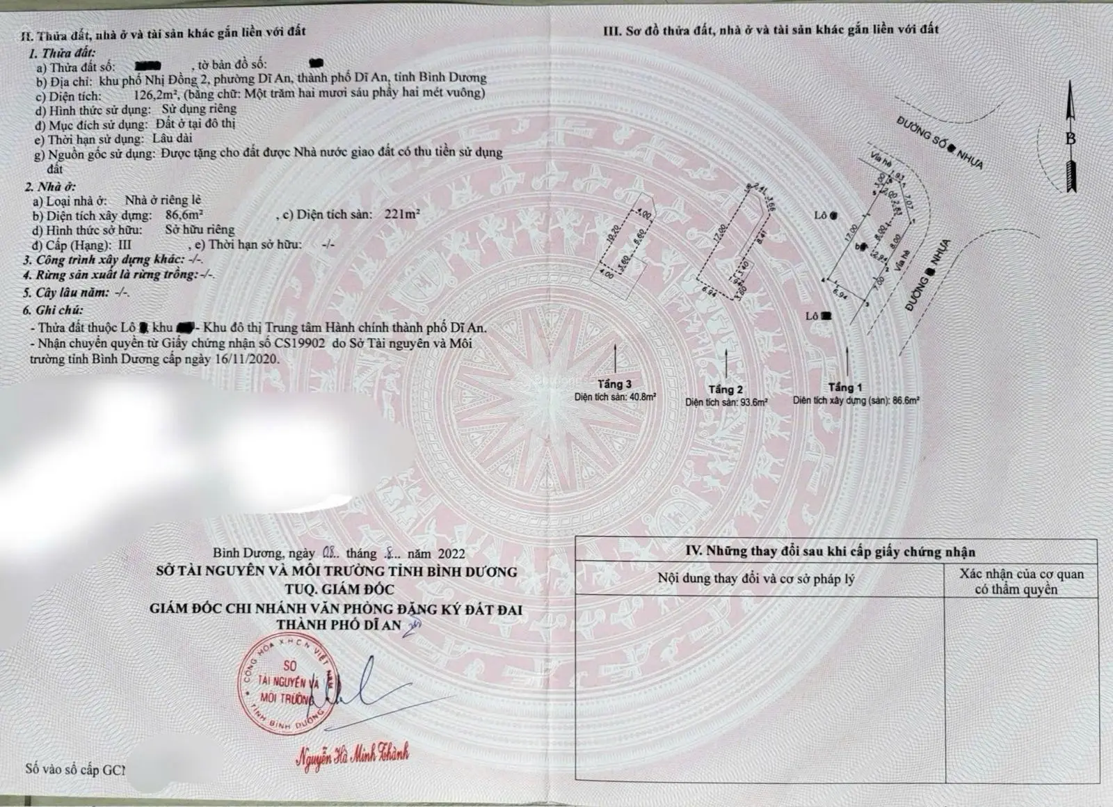 Nhà 2 mặt tiền khu trung tâm hành chính TP. Dĩ An