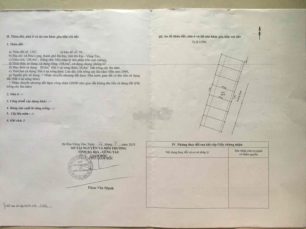 chính chủ gửi bán lô đất đường số 3, Hoà Long
