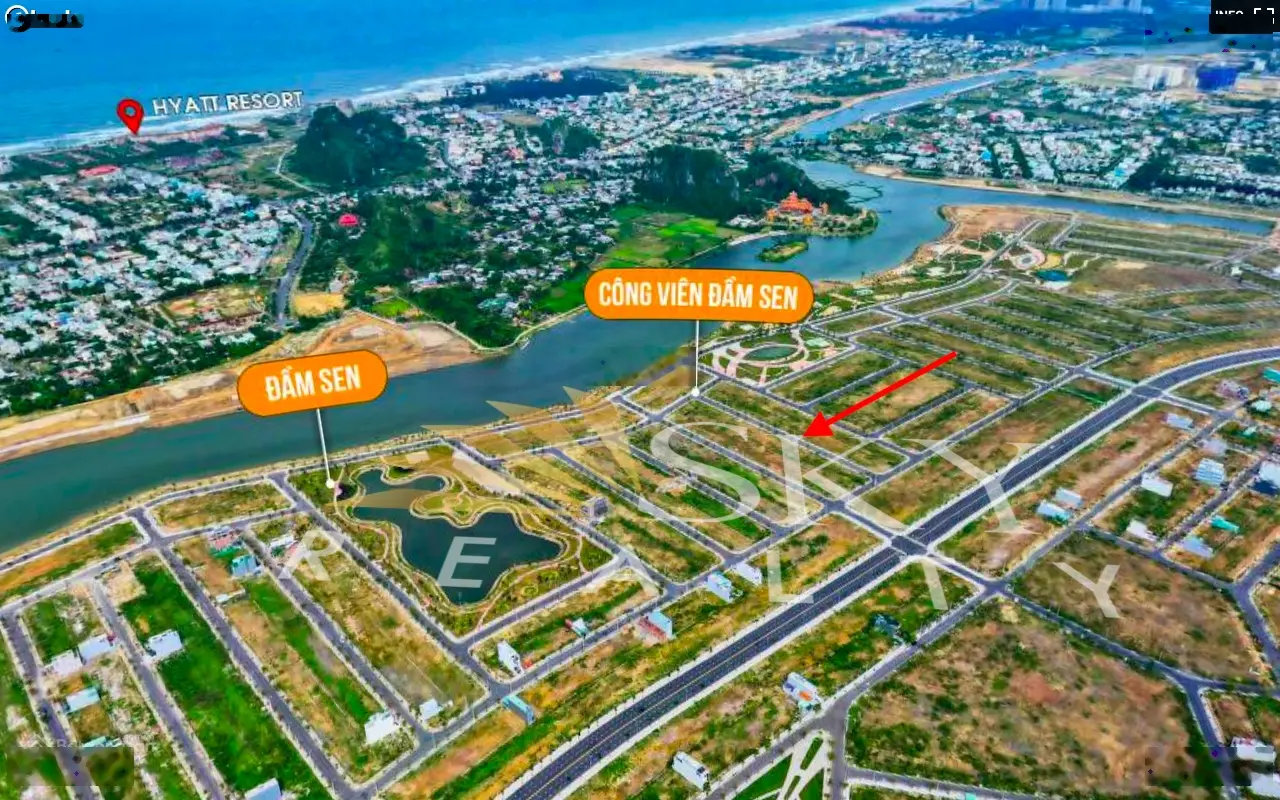 Chào bán Nam Hoà Xuân đầm sen siêu đẹp - nằm giữa 2 công viên lớn Đầm Sen gần cầu Minh Mạng ra biển