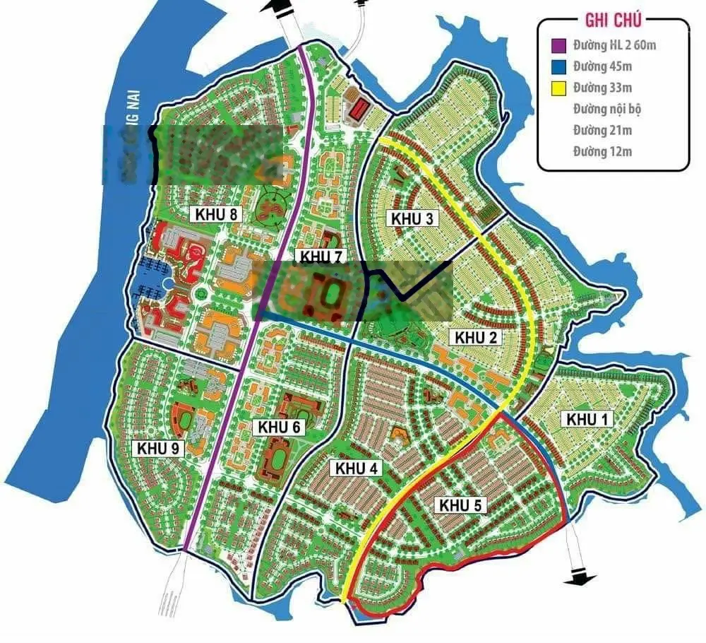 Bán lô đất khu Long Hưng giá 1 tỷ 950 triệu, đối diện công viên, nở hậu