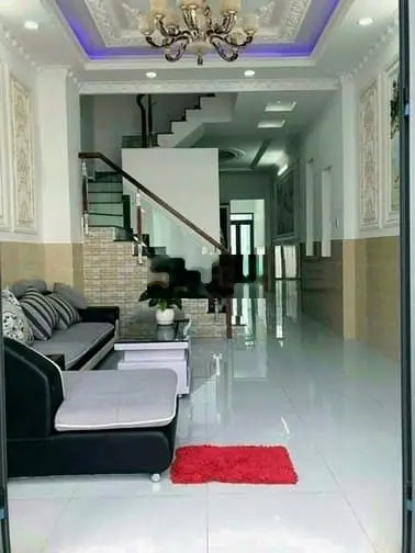 Nhà 3 tàng mới đẹp, hẻm xe hơi 1/ HTP, Thị trấn Nhà bè. 4*25, 5,5 tỷ.
