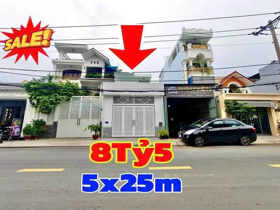 Kẹt tiền bán gấp nhà mặt tiền đường Dương Cát Lợi, Thị Trấn Nhà Bè. Dt 5x25m. trệt lầu. giá 8.5 tỷ