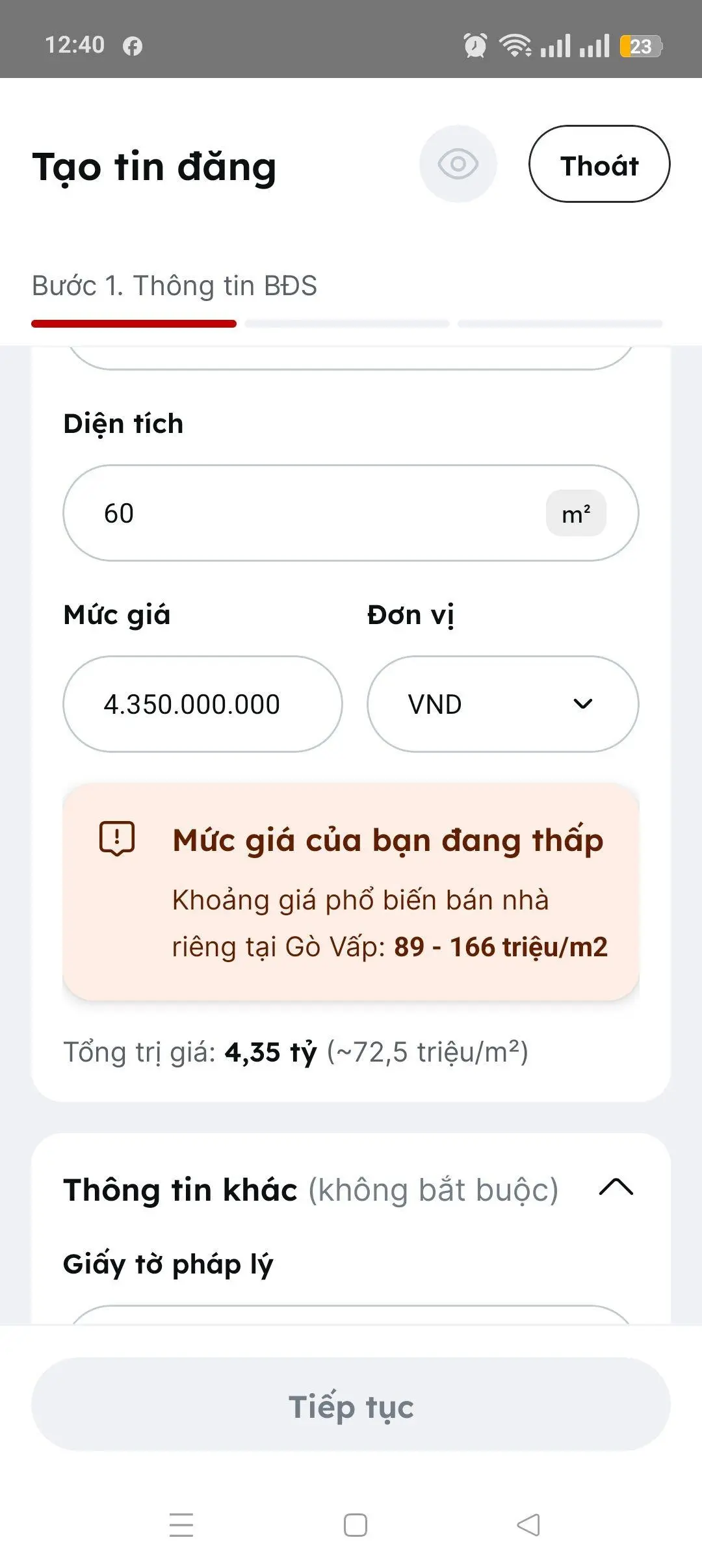 Thống Nhất P16 - Gò Vấp - 60M - HBG - Nhà Trệt Lửng - Chỉ Nhỉnh 4. x Tỷ ( Nhỏ)