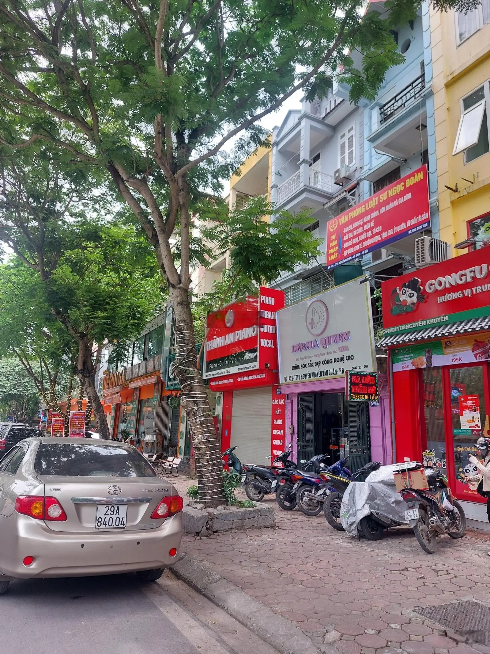 Mặt phố Nguyễn Khuyến Văn Quán HĐ, Vỉa hè thênh thang vị trí vip kd sầm uất 86m2x4T, mt 4.5m 30 tỷ
