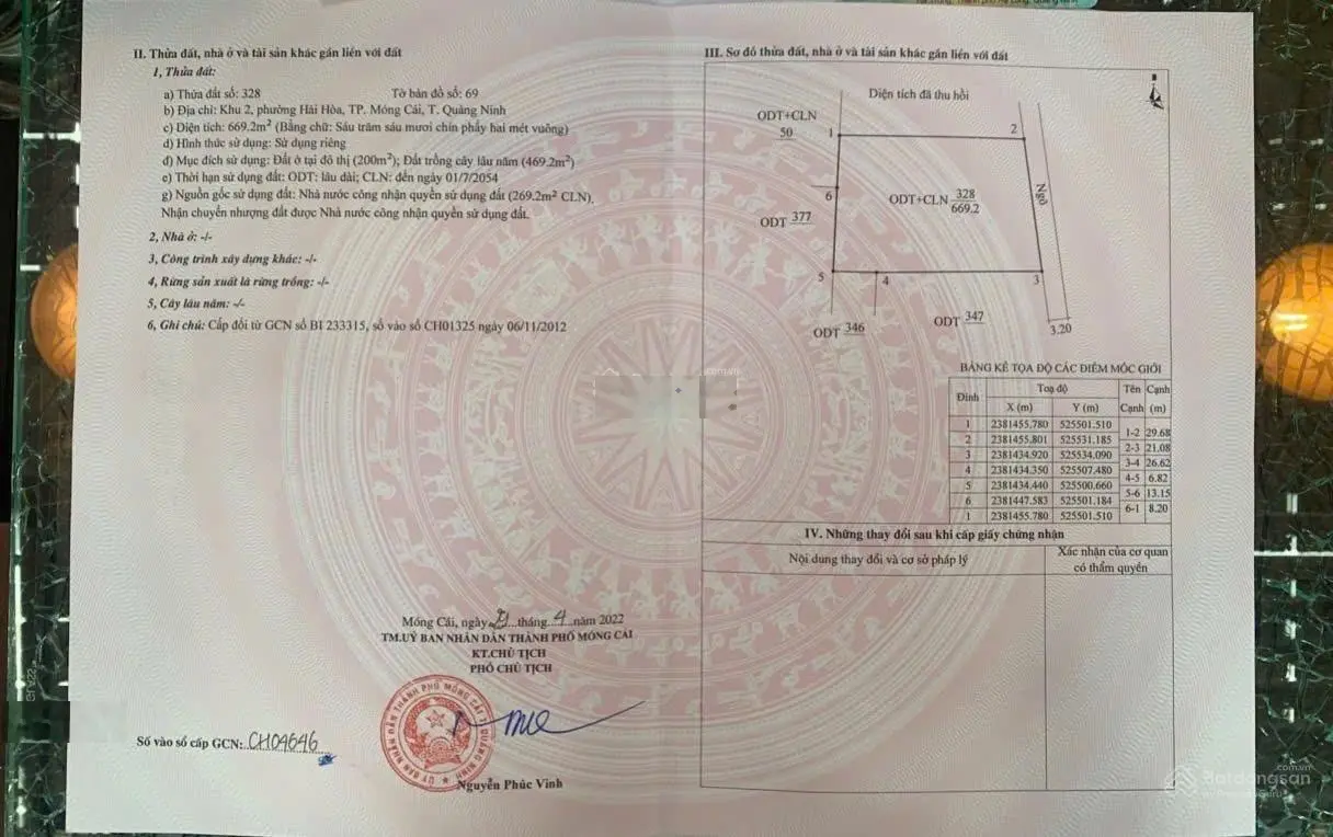 Bán lô đất đẹp 669m2 sổ đỏ đối diện dự án Vin chỉ 3x triệu/ m2