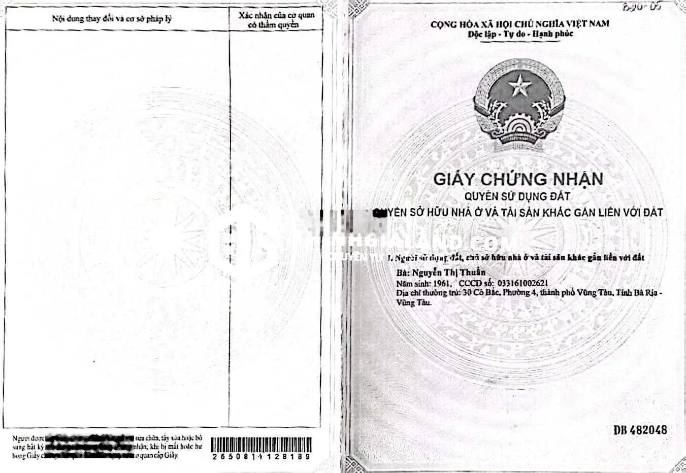 BÁN NHÀ CẤP 4 HẺM OTO THÔNG, ĐƯỜNG XÔ VIẾT NGHỆ TĨNH, VŨNG TÀU. GIÁ CHỈ 4 TỶ
