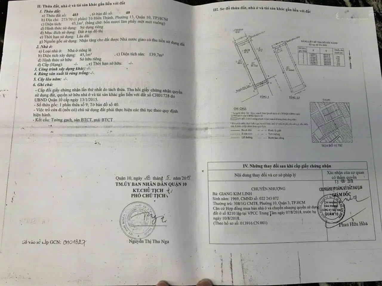 Bán nhà 273/70 Tô Hiến Thành, P 13, Q10