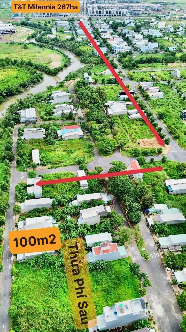 Tái định cư T&T thái sơn 46ha cần Giuộc Long an Bán nền C3/100m2 (5x20) phía sau có thừa nhiều đất