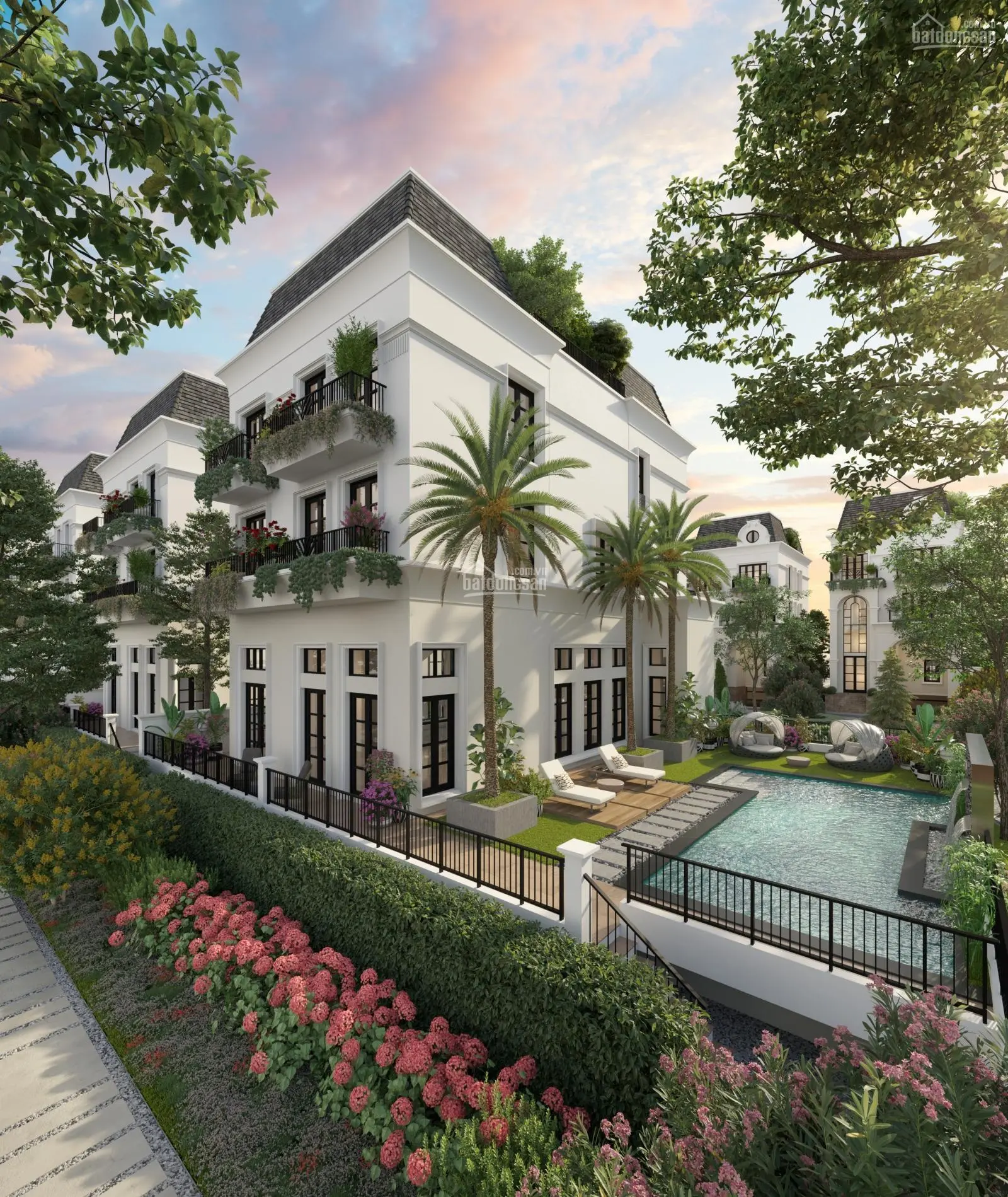 Biệt thự đơn lập Le Jardin ParkCity mẫu C 216m2 cực đẹp