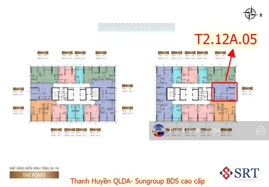 Căn 2PN trực diện view sông, tầng cao, căn hộ cao cấp mặt sông Hàn