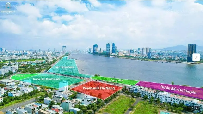 Giỏ hàng cực đẹp căn hộ Peninsula Đà Nẵng, căn 2PN view Sông Hàn, diện tích 73,2m2, hướng Đông Nam