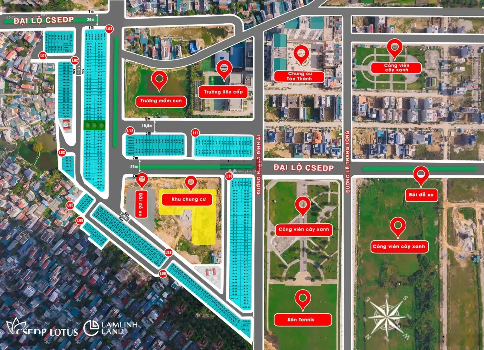 Khu đô thị Hồ Sen CEPS - Lotus đường Trịnh Kiểm gần Aeon Mall đang xây dựng