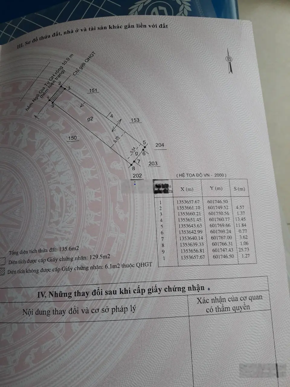 Bán nhà 1 trệt 1 lầu Ngô Gia Tự ngang 4,5m diện tích: 129,5m2 P. Tân Lập TP. Nha Trang