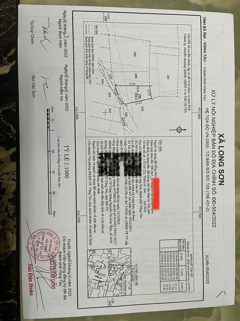 Gia đình cần bán 1800m2 đất thôn 9 Long Sơn
