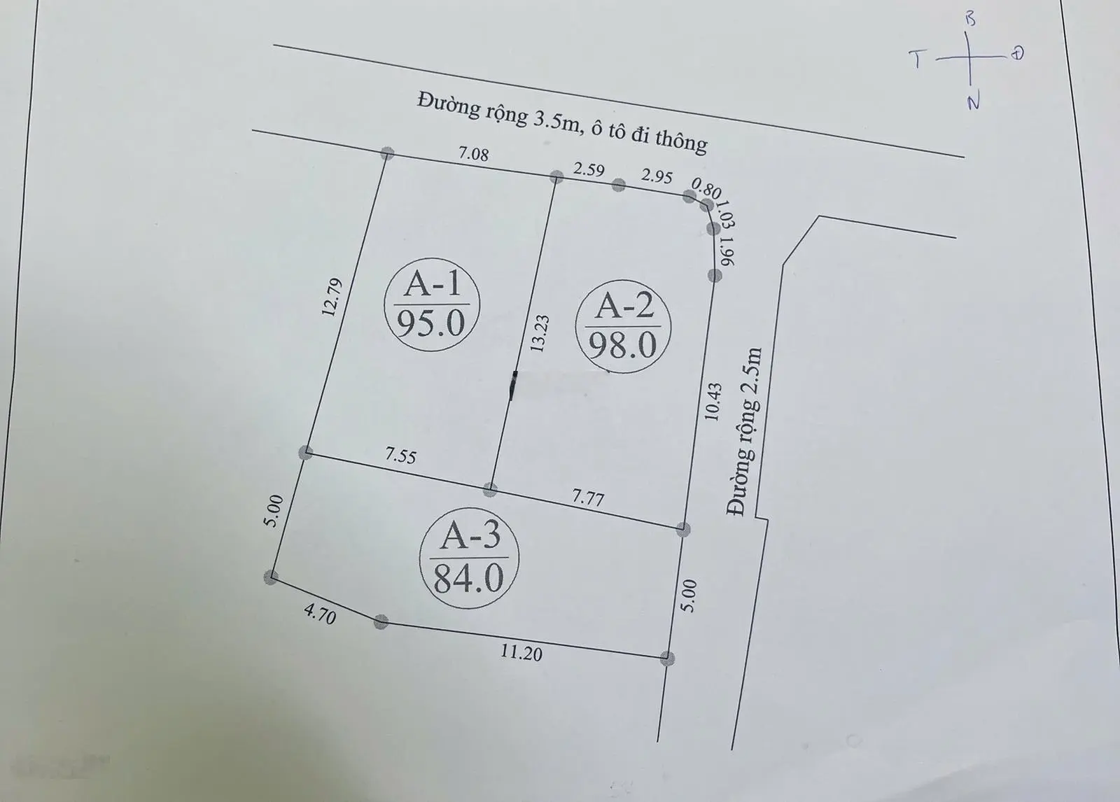 Lô đất f0 98m2 - lô góc - 6 ngày nữa bàn giao mặt bằng. giá cho nhà đầu tư