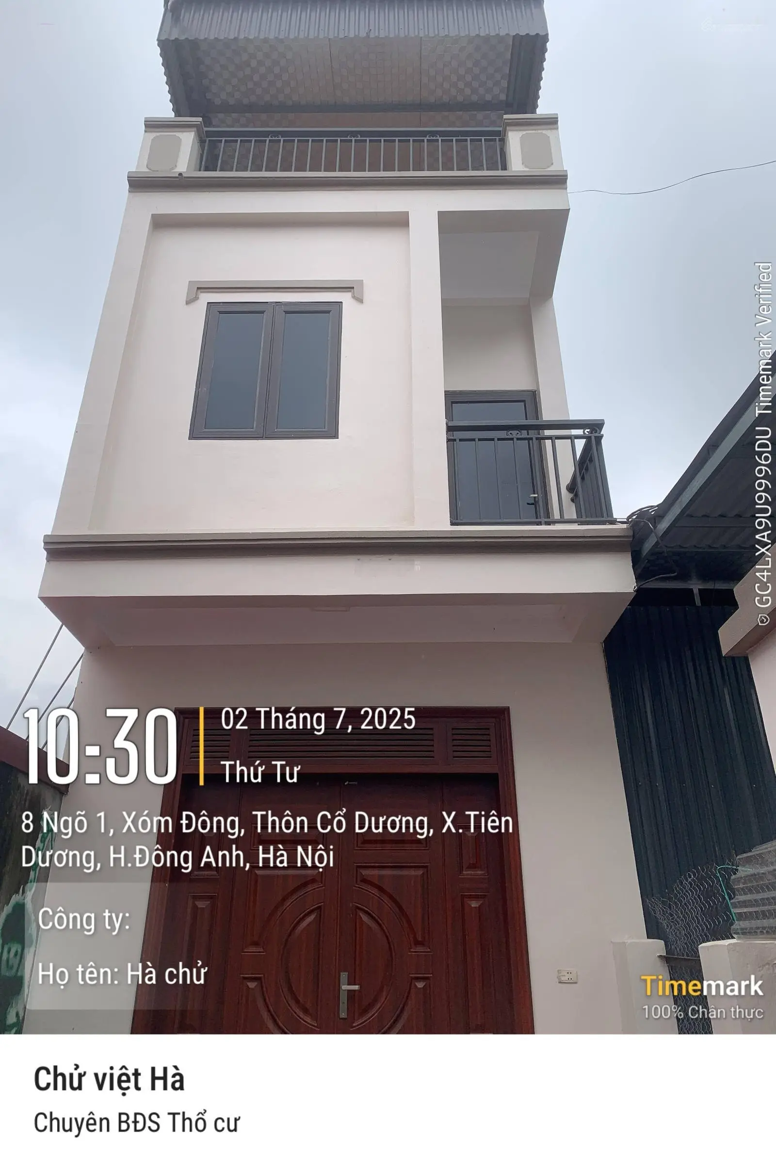 Cần bán căn nhà 3 tầng diện tích 102m tại thôn Cổ Dương Tiên Dương Đông Anh