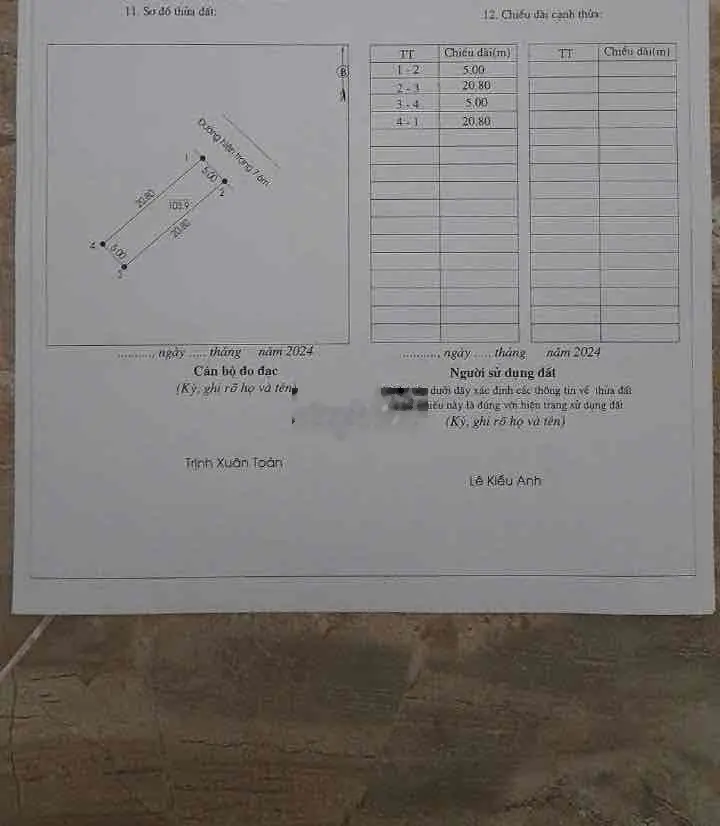 Bán Đất Gần UB P. Quảng Thịnh, 104m, Mặt Tiền 5m, 1,5 Tỷ