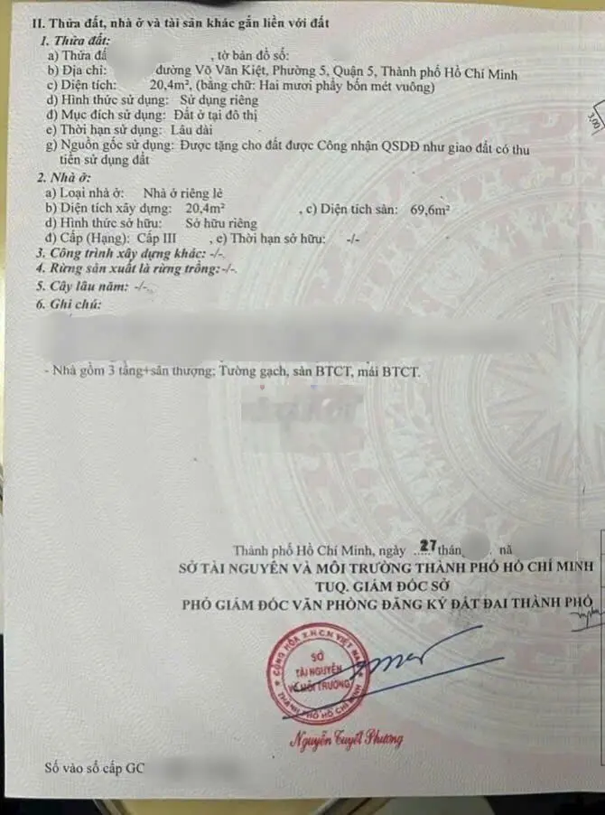 4 Tầng đúc- Ngay trung tâm- Võ Văn Kiệt P5Q5 SHR hiện hữu hoàn công đủ