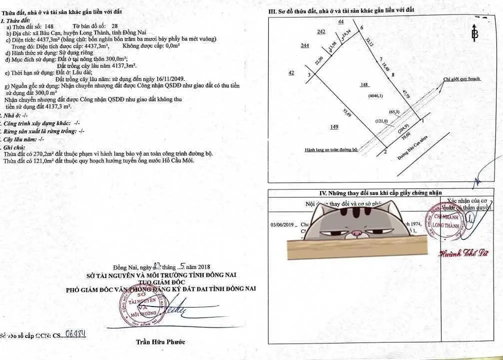 Chủ cần bán gấp lô đất 2MT đường chính Bàu Cạn, ngay KDC thuận tiện KD buôn bán, cạnh SB Long Thành