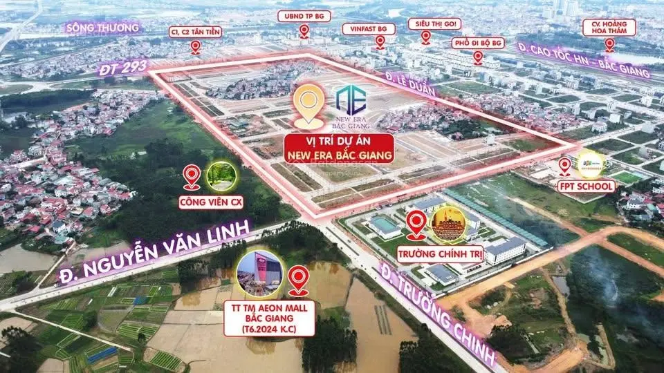Chuyển nhượng 2 lô làn 2 đường Minh Khai gần Aeon Mall chiết khấu lên đến 6%