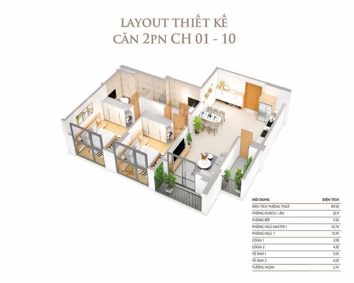 Chủ nhà mua biệt thự bán căn 2ngủ Khai Sơn City, Thượng Thanh, Long Biên