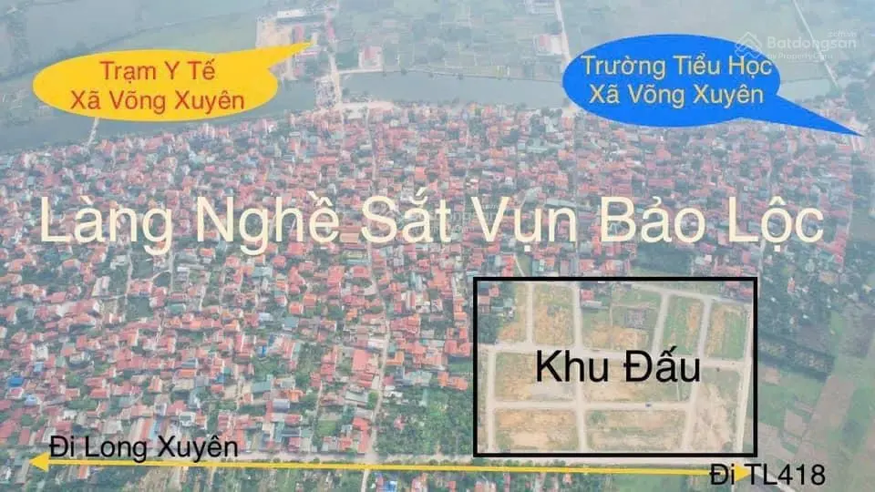 Em ra hàng khu Đồng Tre Lỗ Gió thôn Bảo Lộc xã Võng Xuyên, Phúc Thọ. 138,2m2 đường 15m, vỉa hè 3m