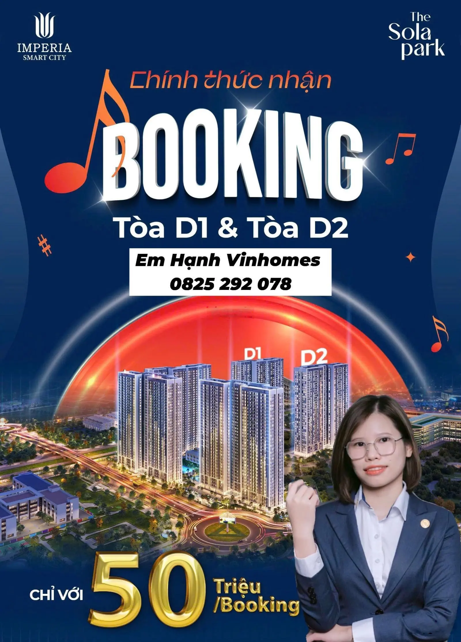 Chính thức nhận booking D1&D2 (G4&G6 tên cũ) The Sola Park, liên hệ để được tư vấn miễn phí mọi tt