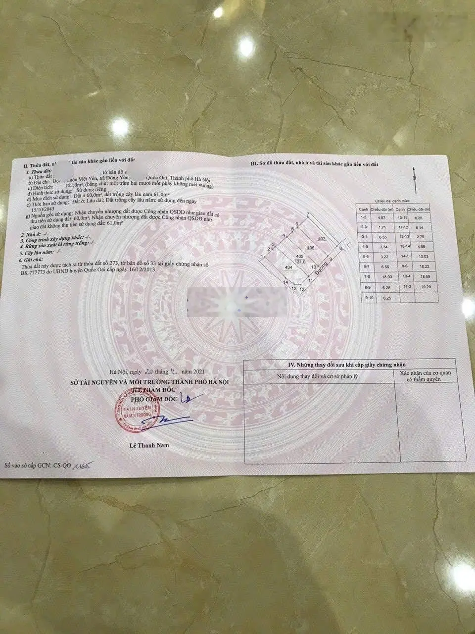 Cần bán lô đất S=121m2 (6,25m x 6,55m) giá đầu tư, đất vuông vắn, cách chợ, trường học (150m)