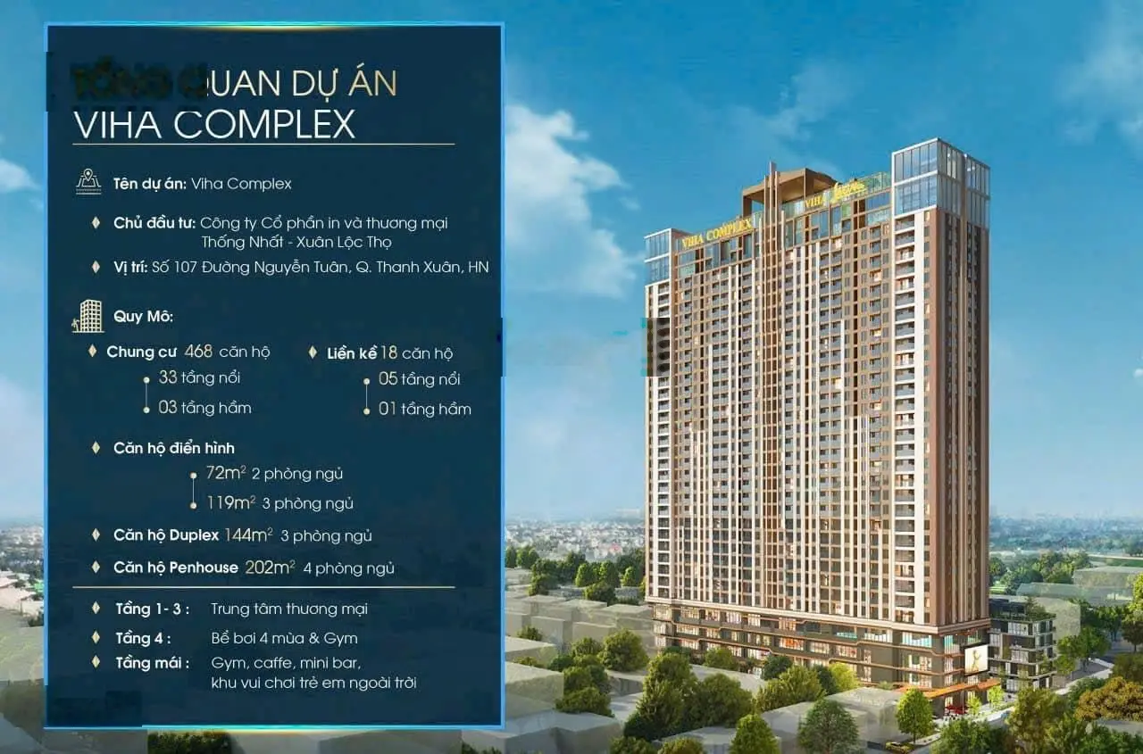 Sở hữu căn hộ cao cấp DT 72m2 TT Q. Thanh Xuân giá chỉ 7xtr/m2, chỉ đóng 30% đến khi nhận nhà