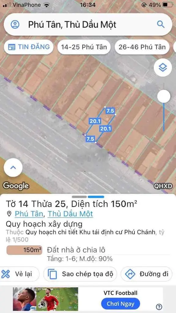 Bán đất mặt tiền TL2 nguyễn văn linh thủ dầu một ngang 7,5m kinh doanh