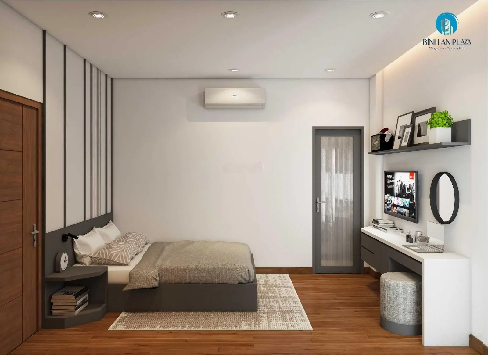 Bán căn góc 2pn hướng Đông Nam view chính diện bể bơi và công viên xanh chung cư Bình An Plaza