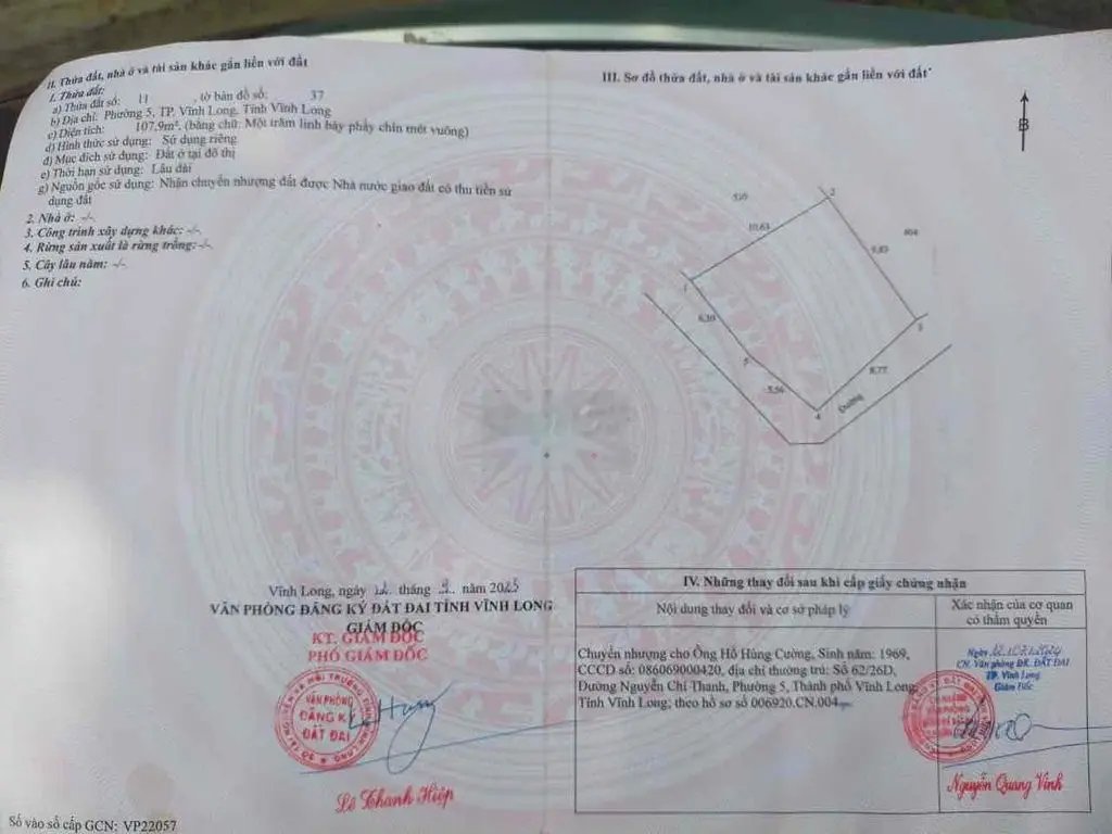 Bán đất phường 5