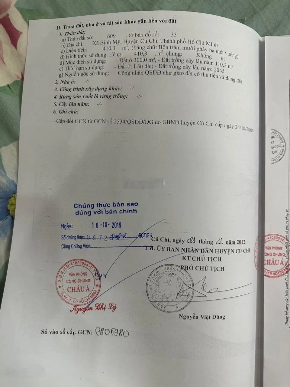 Bán nhà vườn mặt tiền Cầu Ông Huyện - Bình Mỹ - củ Chi